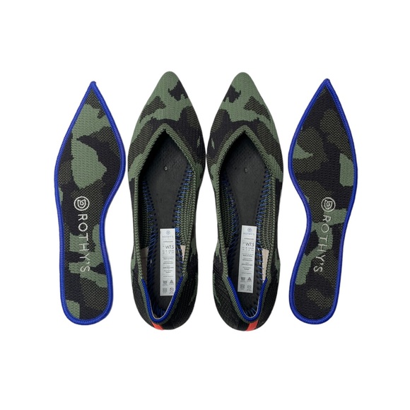 Rothys | The Point in Olive Camo 7.5 - Picture 7 of 11